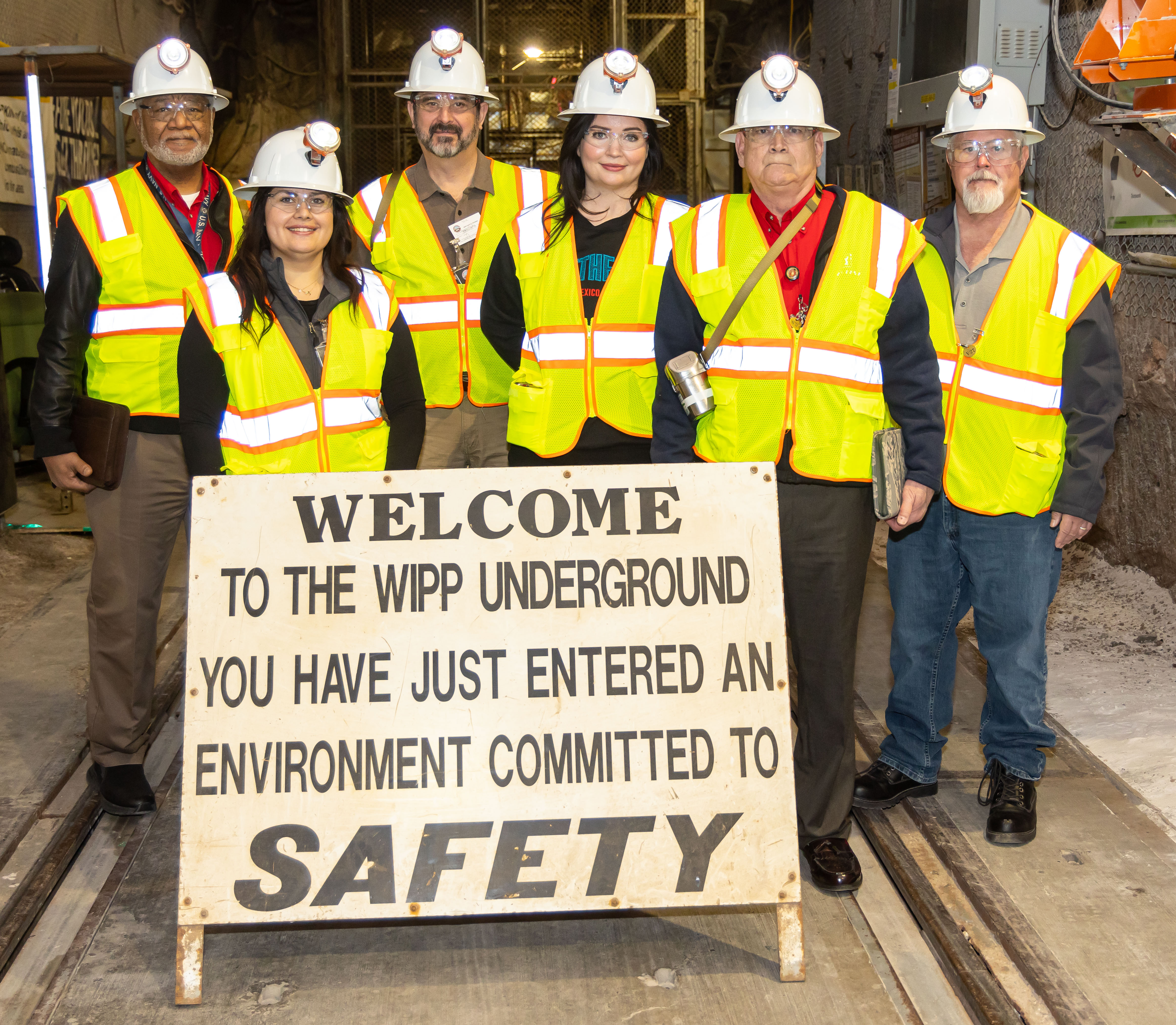 SENMC touring the WIPP underground